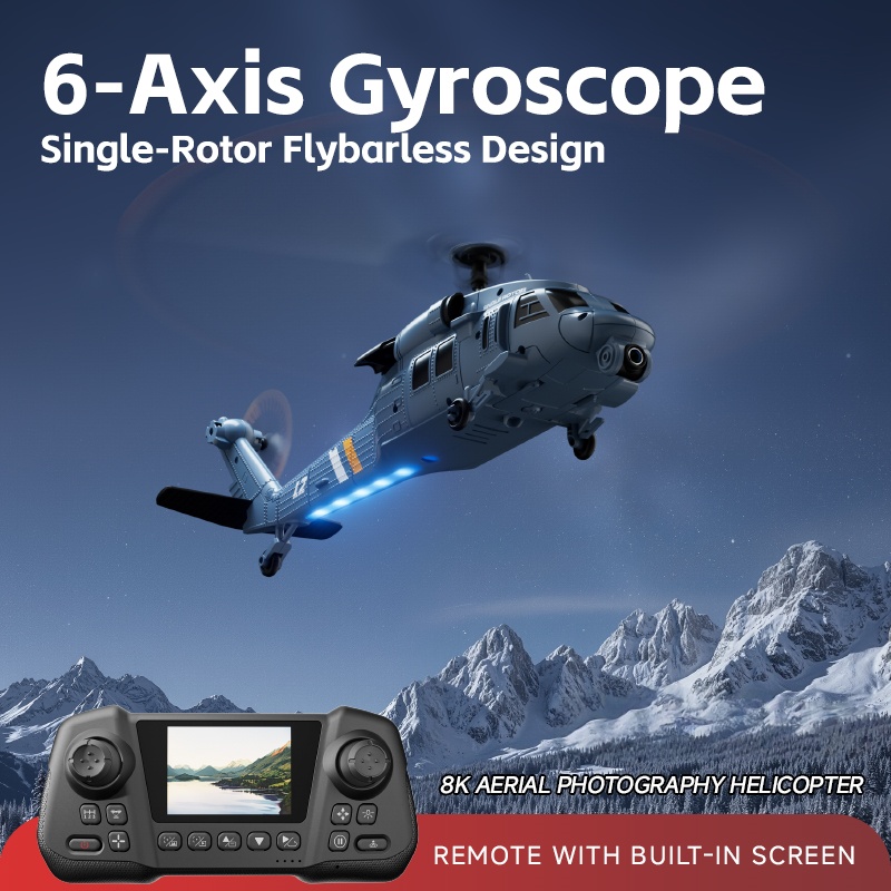 Helicóptero RC 8K Flybarless c - Rc Helicopter Case avaliação e preço